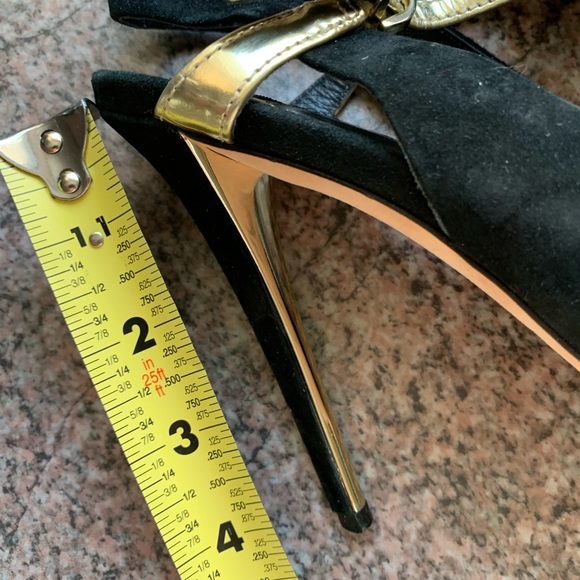 Marciano black suede open toe heels size 6 - Picture 7 of 14